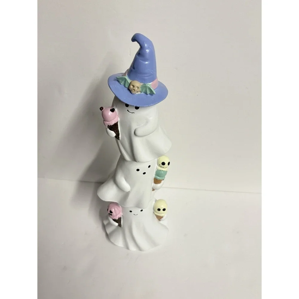 Summerween Stacked Ghosts Trio w/Ice Cream Cones 16